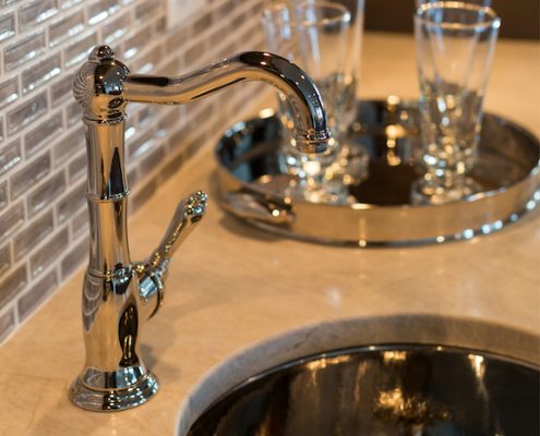 Kitchen and Bath trend Silver bar sink high shine metal