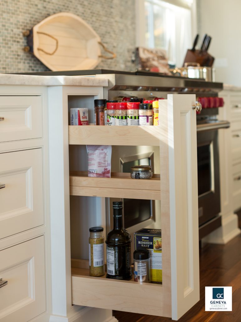holiday kitchen preparations refresh spices and condiments Plato Woodworking cabinetry in white painted finish