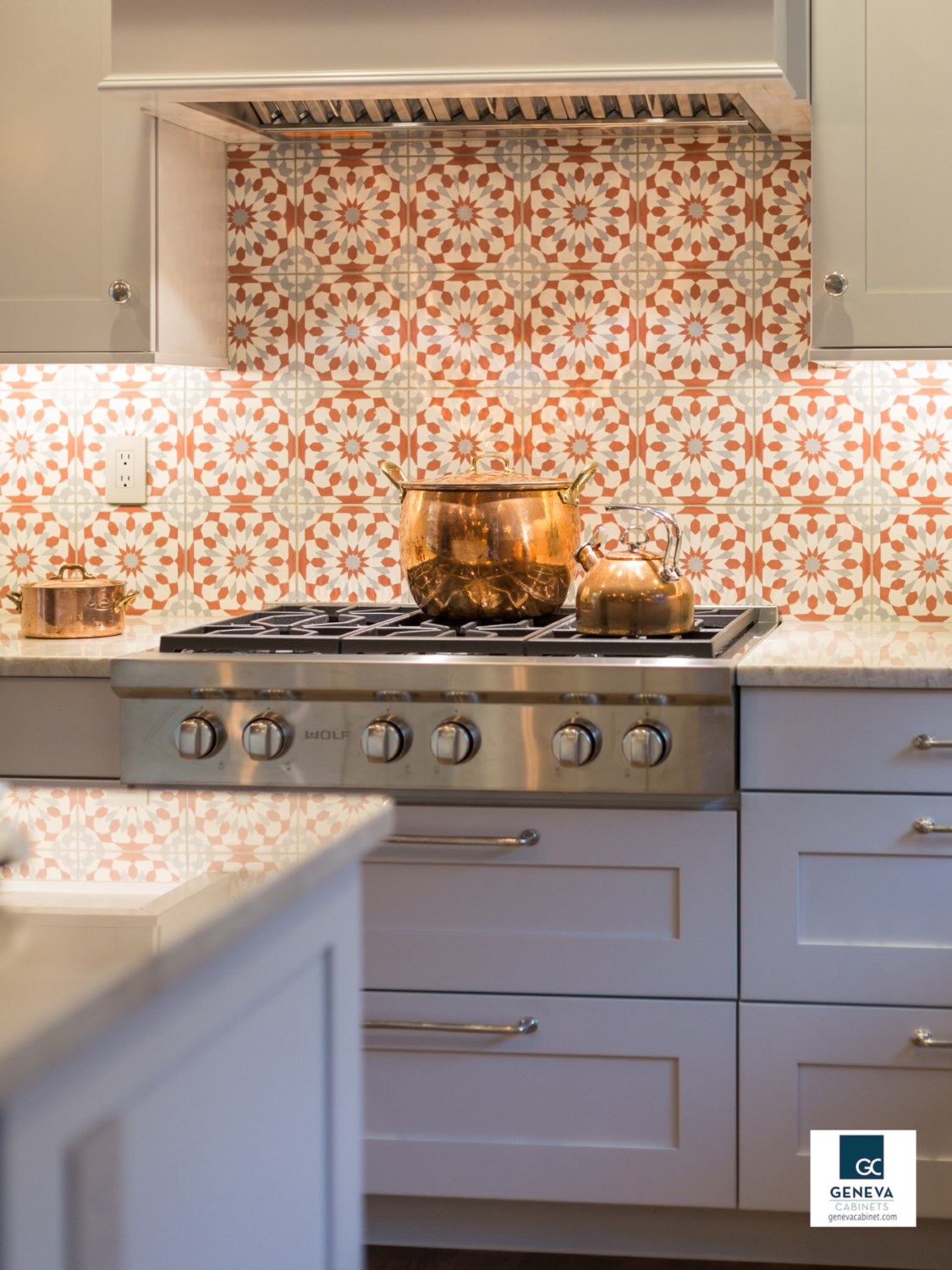 Geneva Cabinet Company Trends 2018 statement backsplash with artisan ...