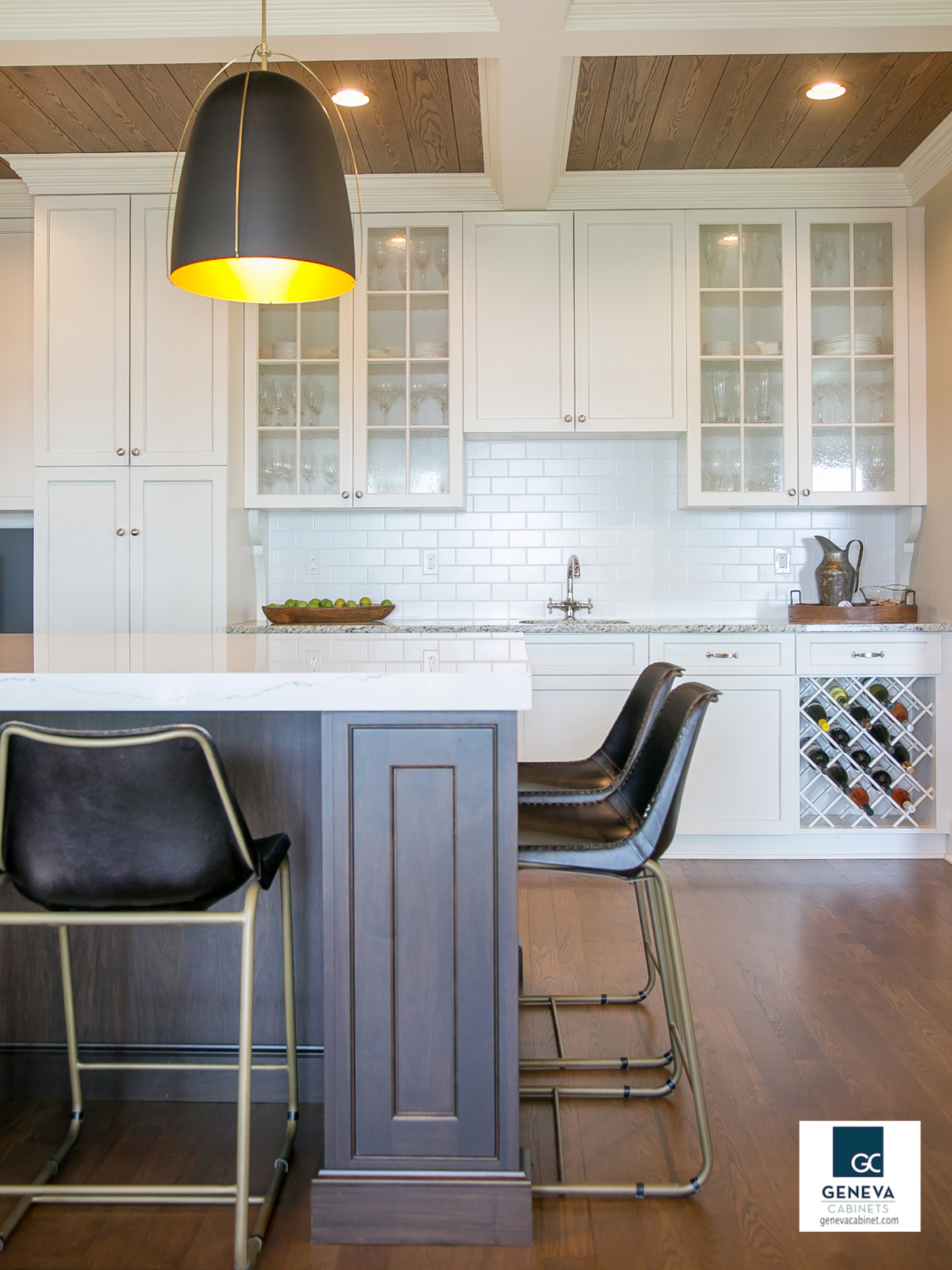 Geneva Cabinet Company Lake Geneva Wi kitchen island detail with extra seating Plato Woodwork cabinets