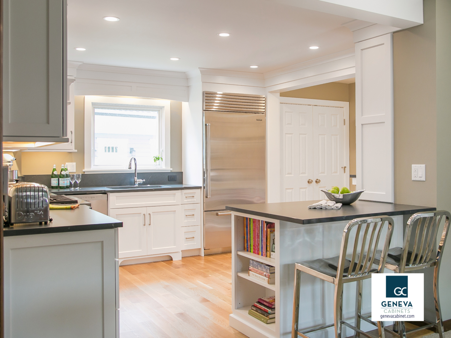 Lake Geneva cabinets with bookcase 