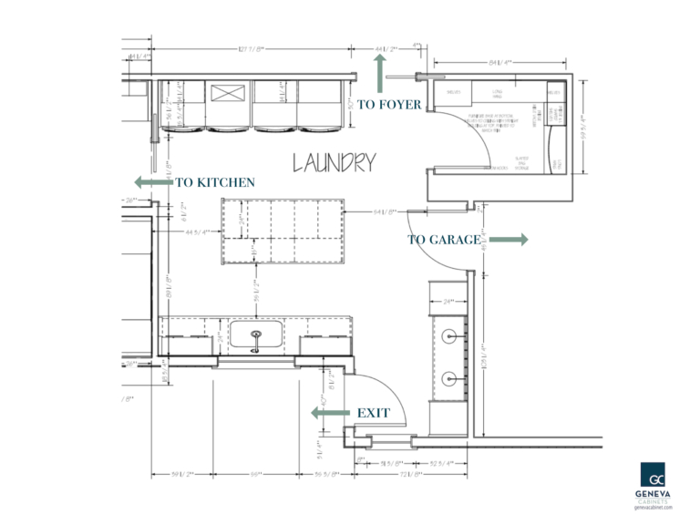 laundry room floor plan - Geneva Cabinet Company, LLC