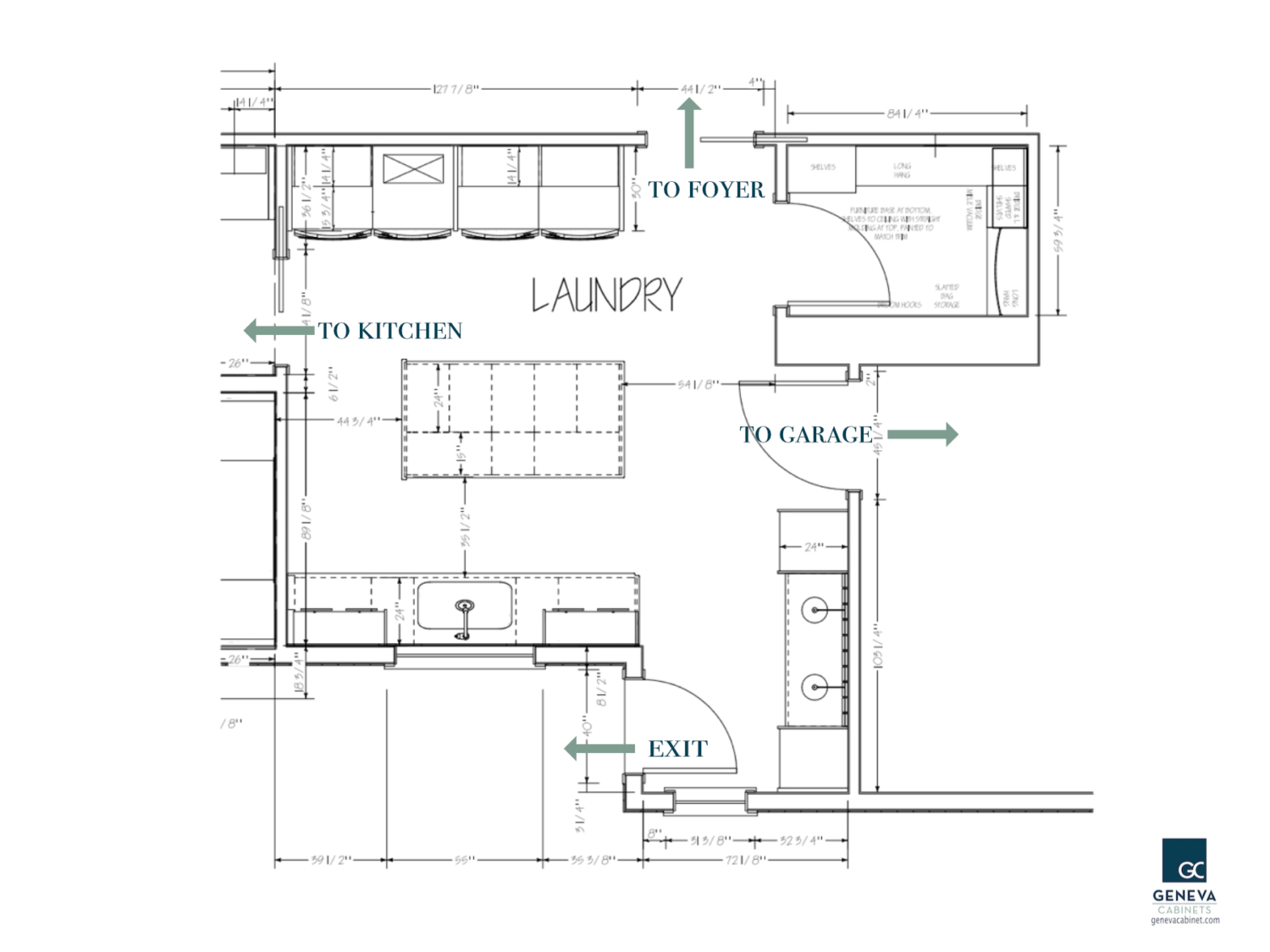 laundry room floor plan Geneva Company, LLC