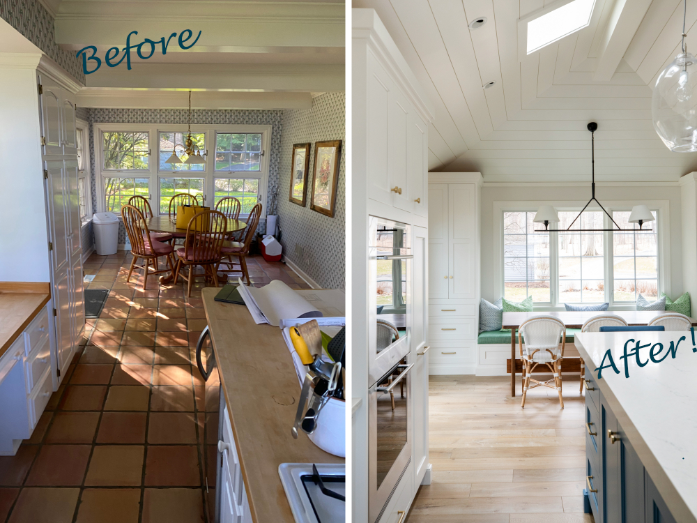 Before and after home renovations by Geneva Cabinet Company