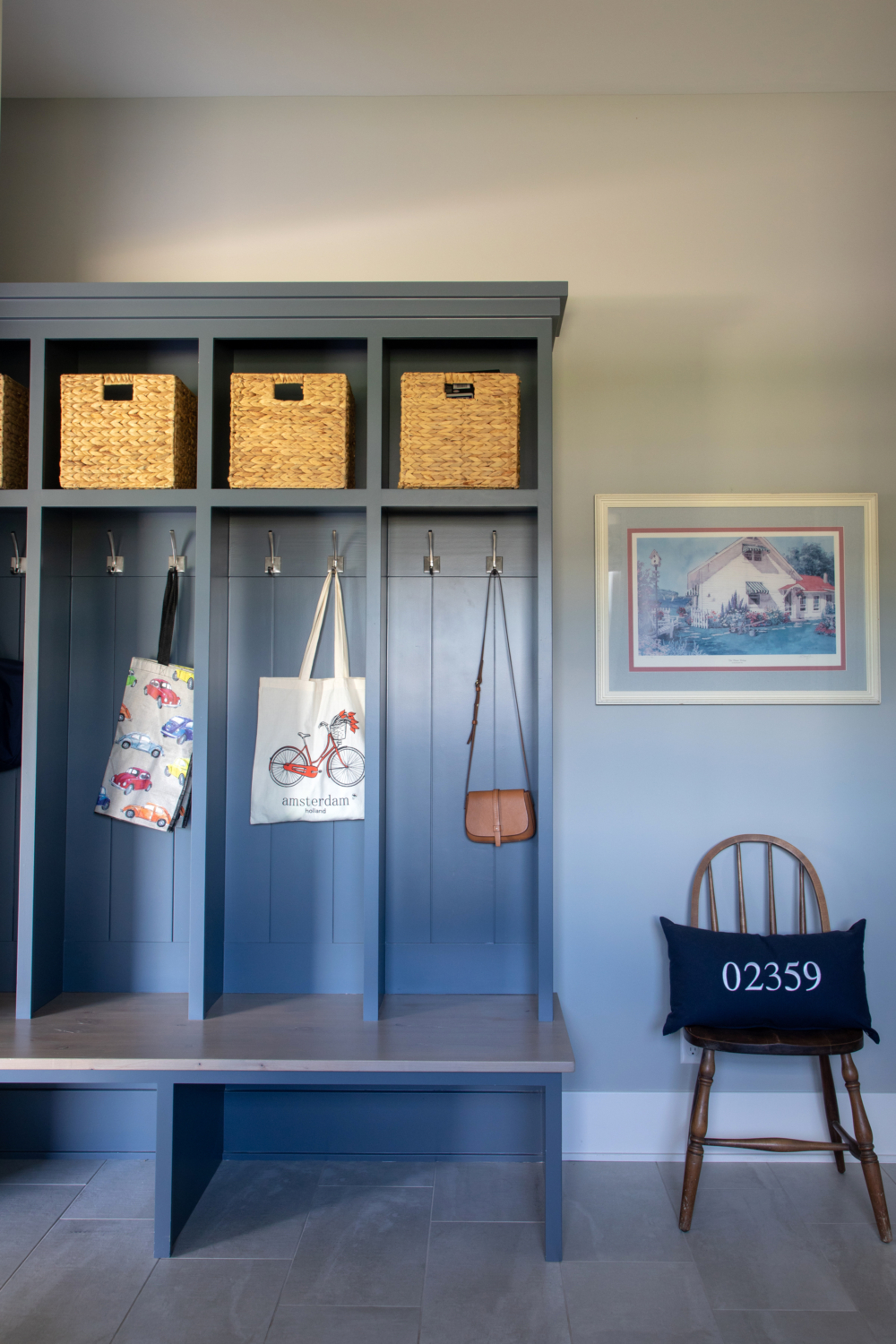 Control Mudroom Clutter with cabinetry designed for durability