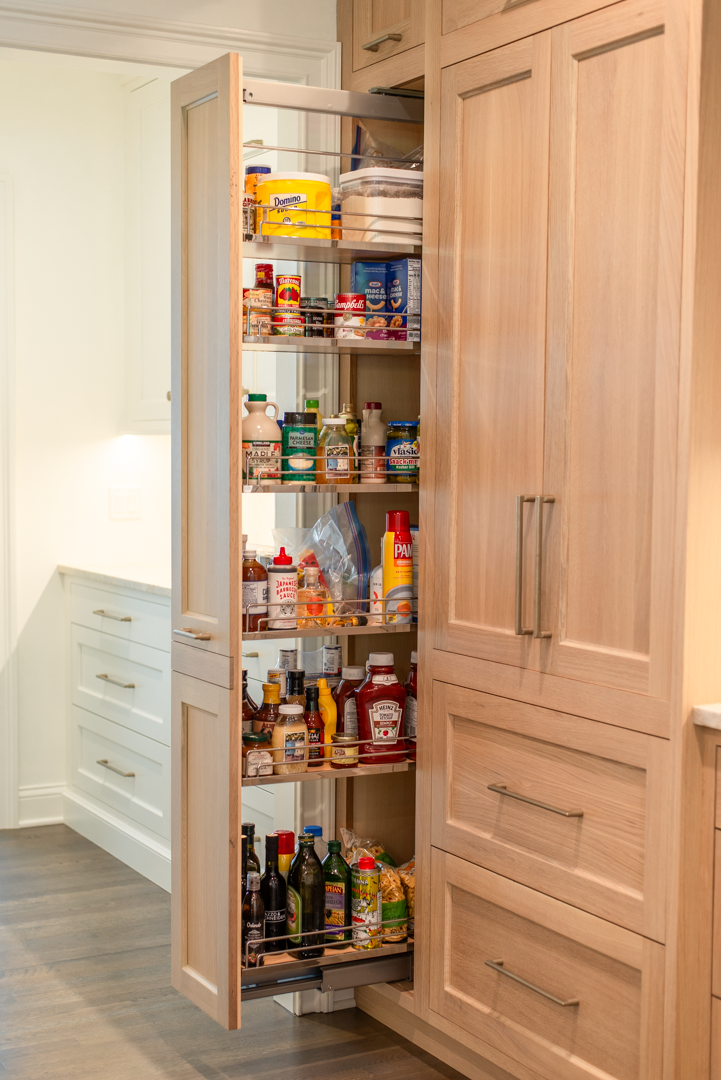 maximize kitchen storage with deep pull out storage