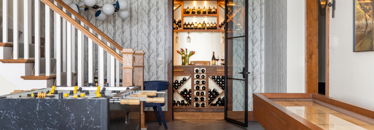 lower level wine room remodel
