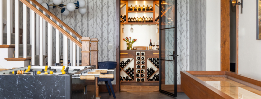 lower level wine room remodel